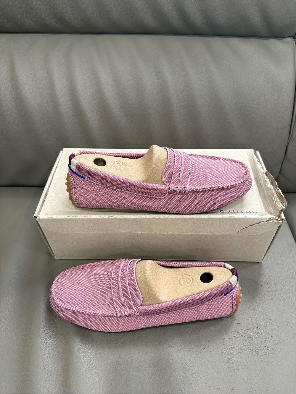 Rothy’s The Driver Slip On Shoes Driving Moccasin Desert Rose Woman Size 8 - Picture 2 of 5